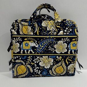 Vera Bradley Blue and Yellow Elephant Floral Travel Bag in Ellie Blue
